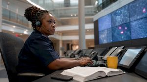 Emergency manager at control console